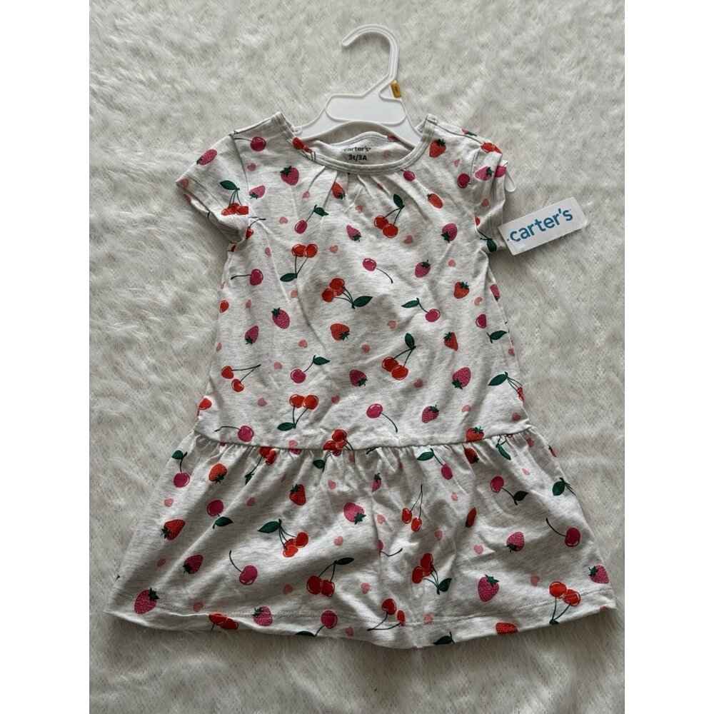 Carter's Girl Toddler Cherry Cotton Dress 3T